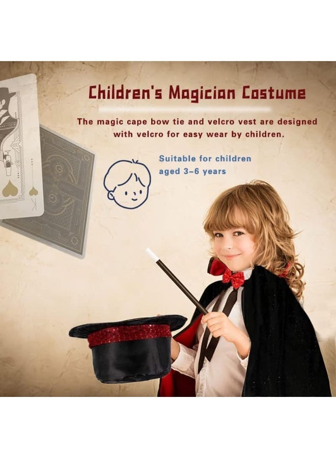 OSHIMA Children's Magician Set, Magician Costume Set for Children with Cape, Magic Hat, Wand and Other Accessories, Used for Children Cosplay Party - Image 5